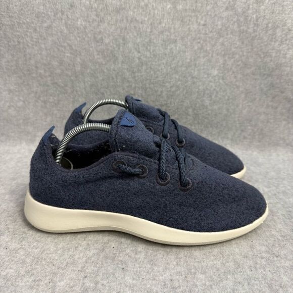 Allbird Wool Runner Women Shoe Size 7 Blue White Low Top Casual Everyday Sneaker - Picture 4 of 9
